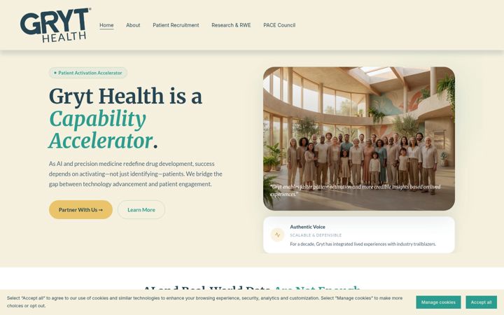Screenshot of grythealth.com
