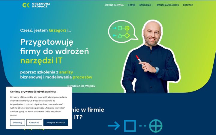 Screenshot of grzegorzkropacz.com