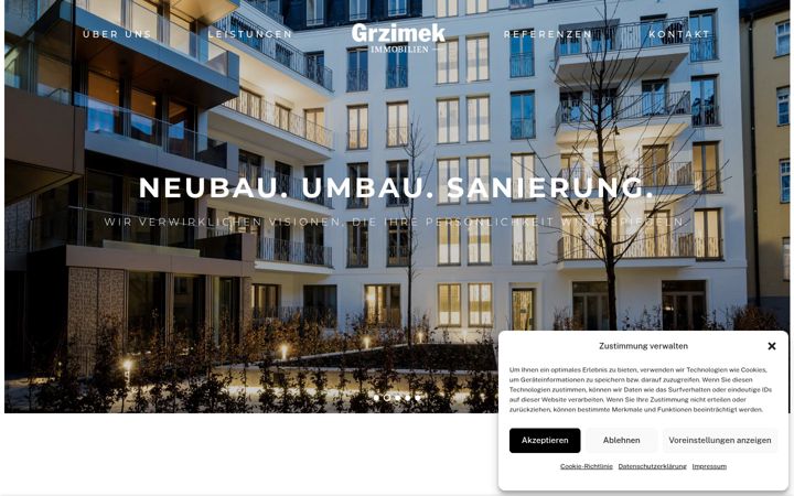 Screenshot of grzimek.info