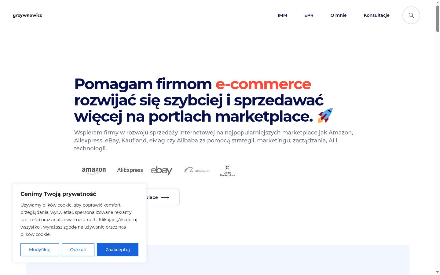 Posnetek zaslona pasice za privolitev, prikazane pred kakršno koli interakcijo