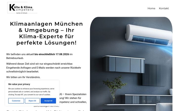 Screenshot of gs-kaelteklima.de