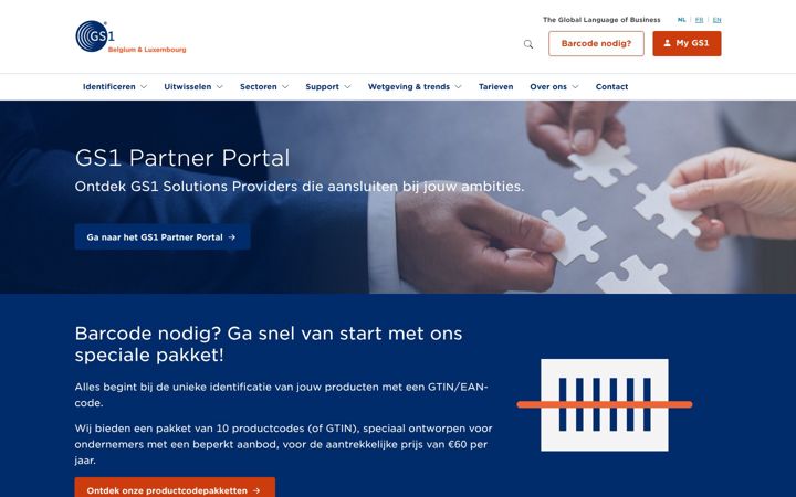 Screenshot of gs1belu.org