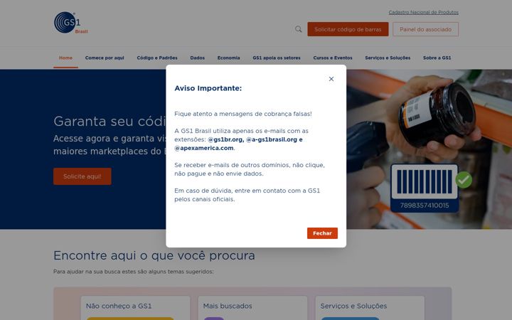 Screenshot of gs1br.org