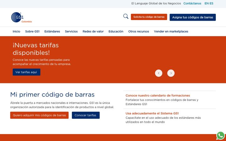 Screenshot of gs1co.org