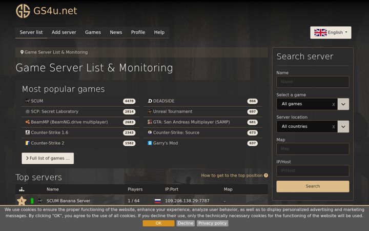 Screenshot of gs4u.net