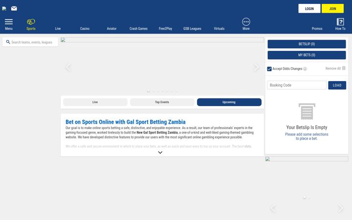 Screenshot of gsb.co.zm