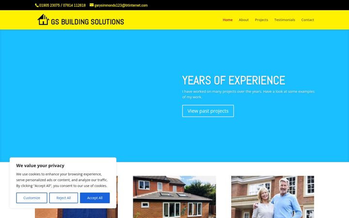 Screenshot of gsbuildingsolutions.co.uk