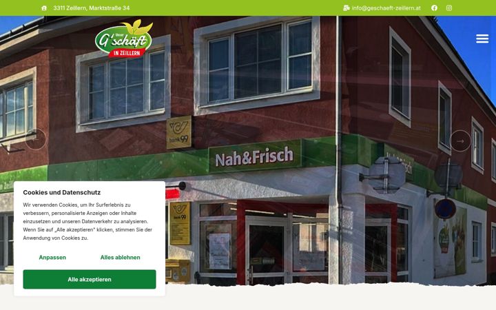 Screenshot of gschaeft-zeillern.at