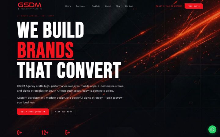 Screenshot of gsdm.co.za