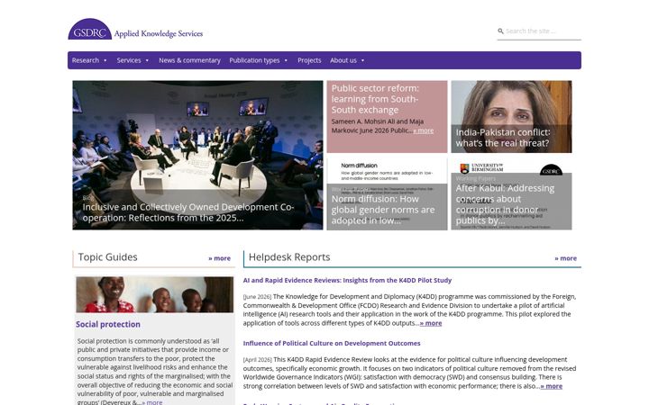 Screenshot of gsdrc.org