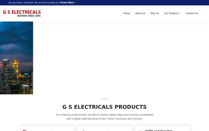 Screenshot of gselectricals.in