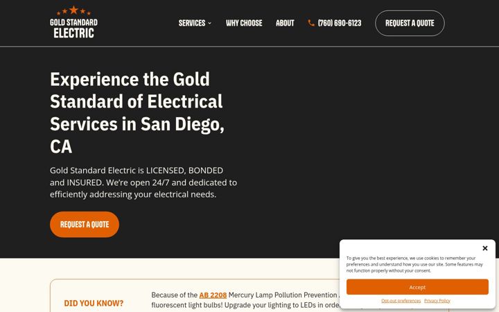 Screenshot of gselectricsd.com
