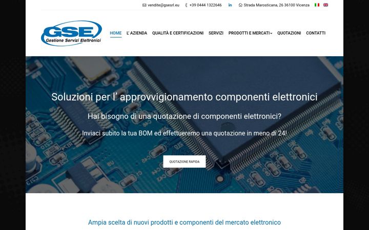 Screenshot of gsesrl.eu