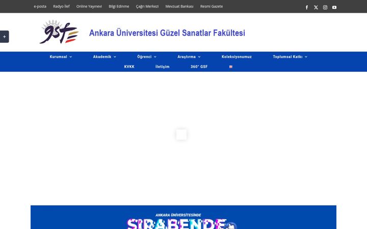 Screenshot of gsf.ankara.edu.tr