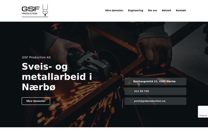 Screenshot of gsfproduction.no