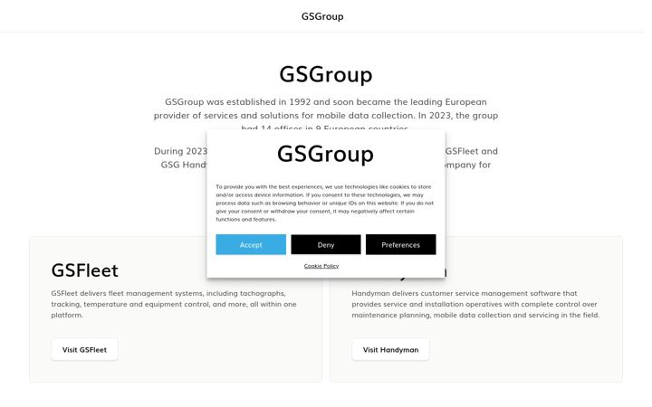 Screenshot of gsgroup.de