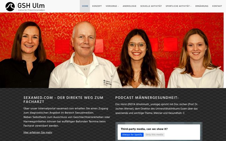 Screenshot of gsh-ulm.de