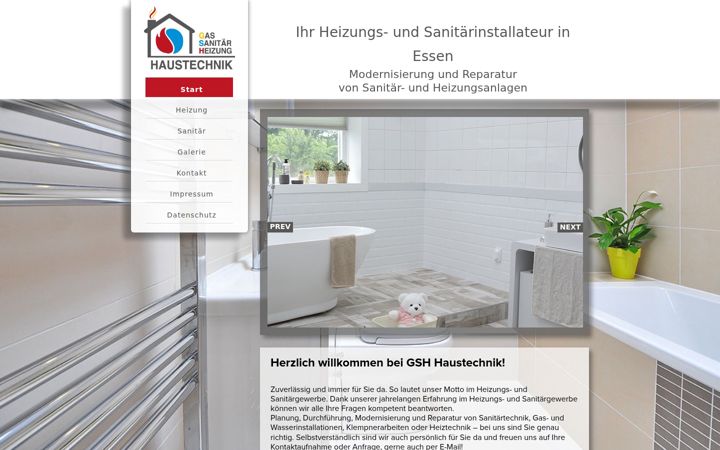 Screenshot of gshhaustechnik.de
