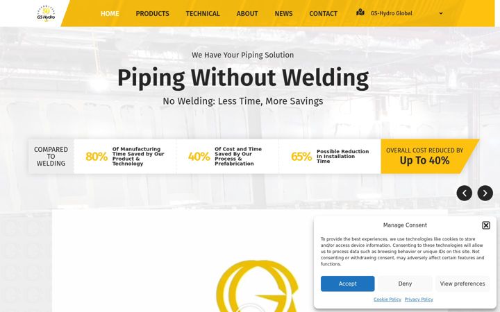 Screenshot of gshydro.com