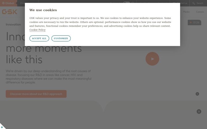 Screenshot di gsk.com