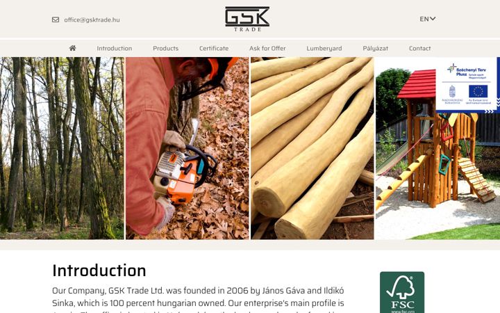 Screenshot of gsktrade.hu