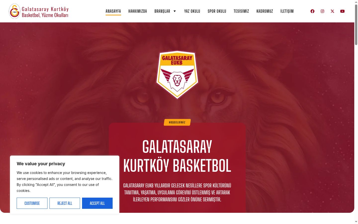 Screenshot του banner συγκατάθεσης που εμφανίστηκε πριν από οποιαδήποτε αλληλεπίδραση