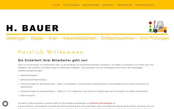 Screenshot of gsl-bauer.com