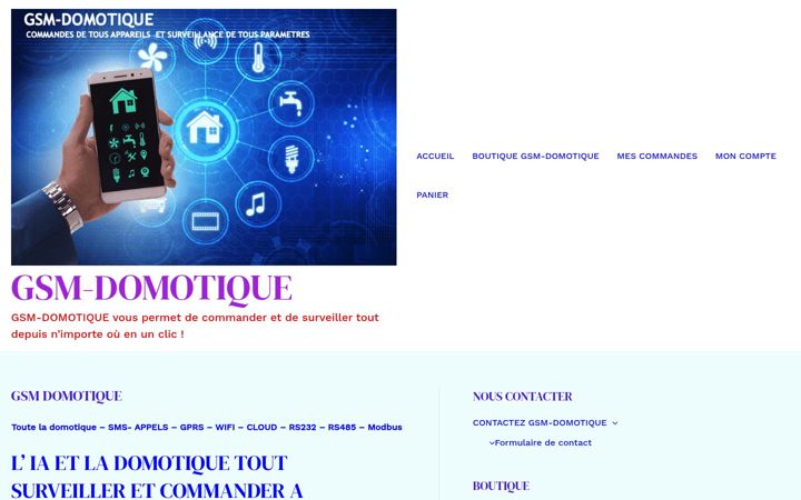Screenshot of gsm-domotique.com