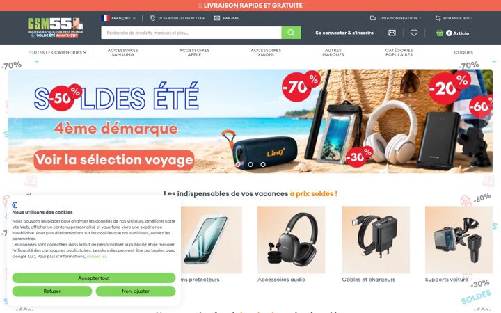 Snímek obrazovky gsm55.com