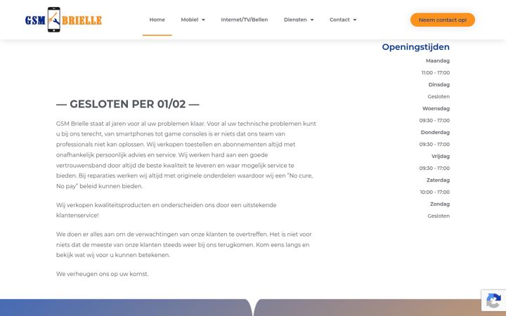 Screenshot of gsmbrielle.nl