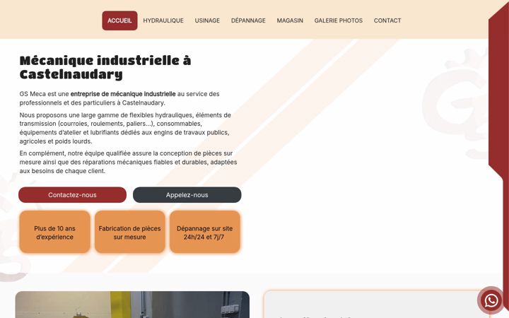 Screenshot of gsmeca.fr