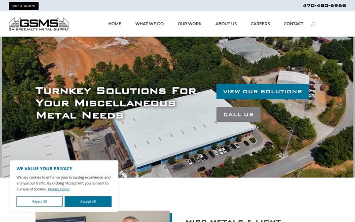 Screenshot of gsmetalsupply.com