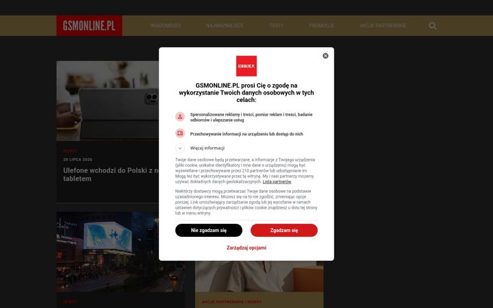 Screenshot of gsmonline.pl