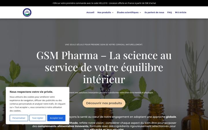 Screenshot of gsmpharma.com