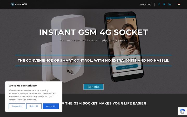 Screenshot of gsmsocket.com