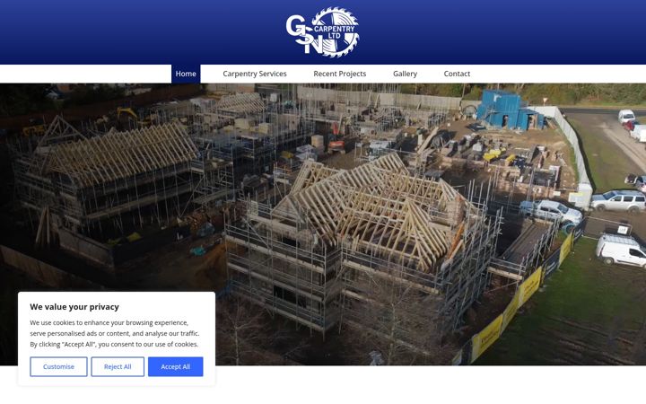 Screenshot of gsncarpentry.co.uk