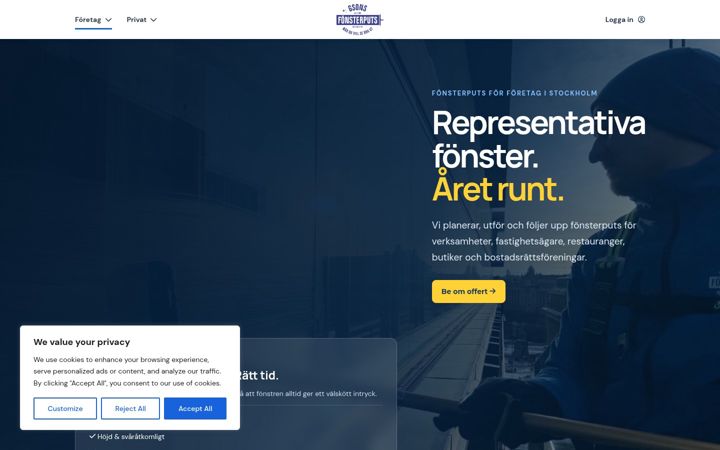 Screenshot of gsonsfonsterputs.se