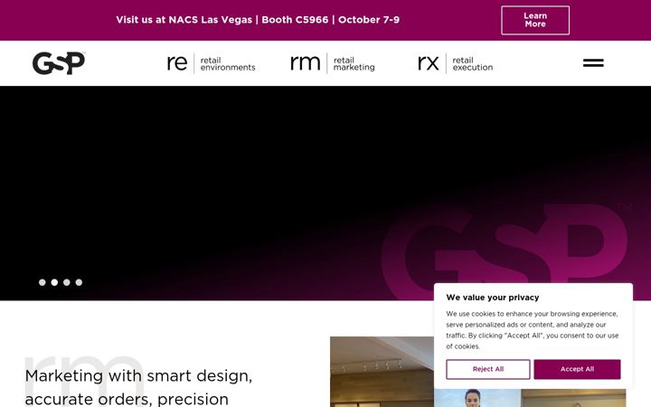 Screenshot of gspretail.com