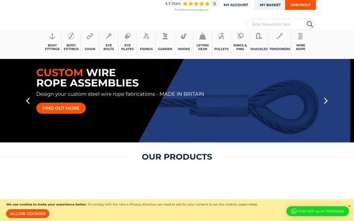 Screenshot of gsproducts.co.uk