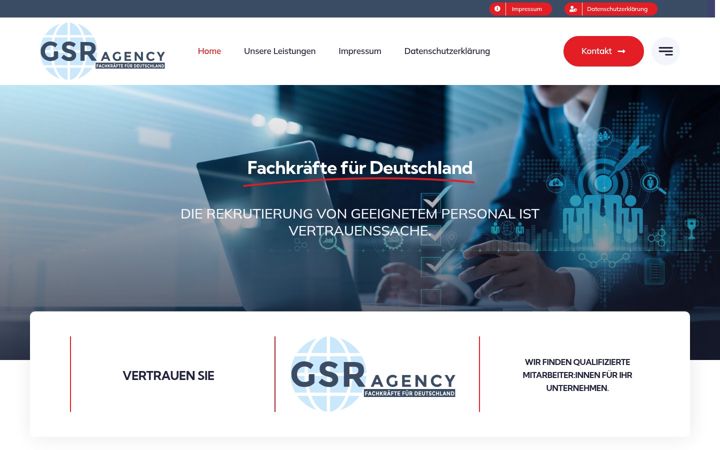 Screenshot of gsr-agency.de