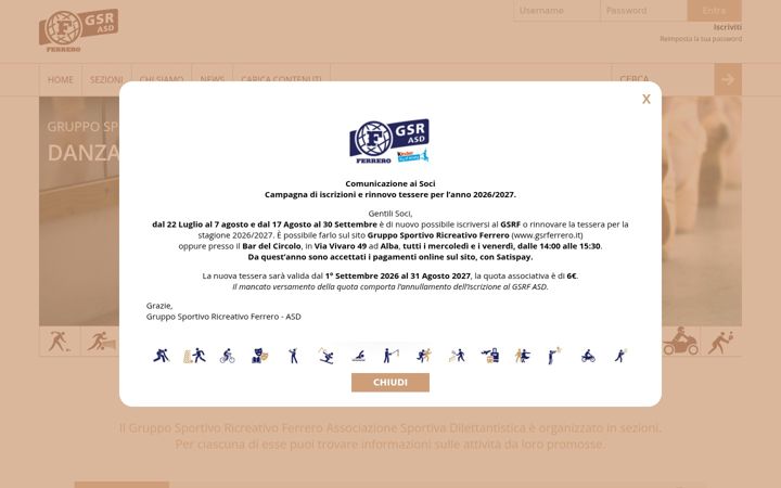 Screenshot of gsrferrero.it