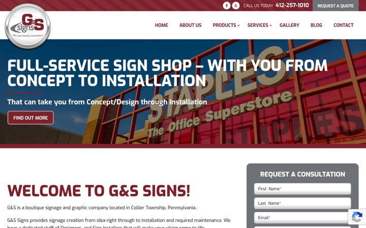 Screenshot of gssigns.com