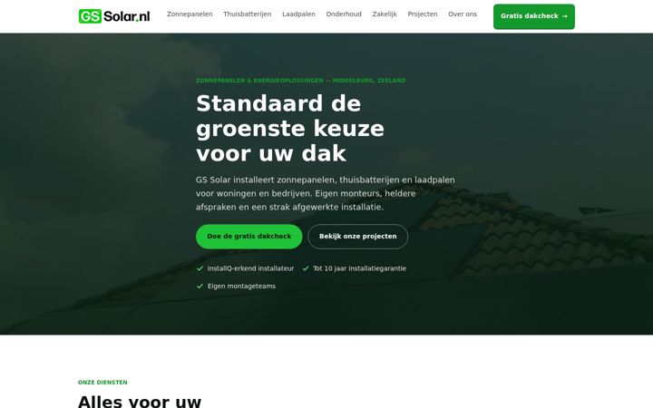 Screenshot of gssolar.nl