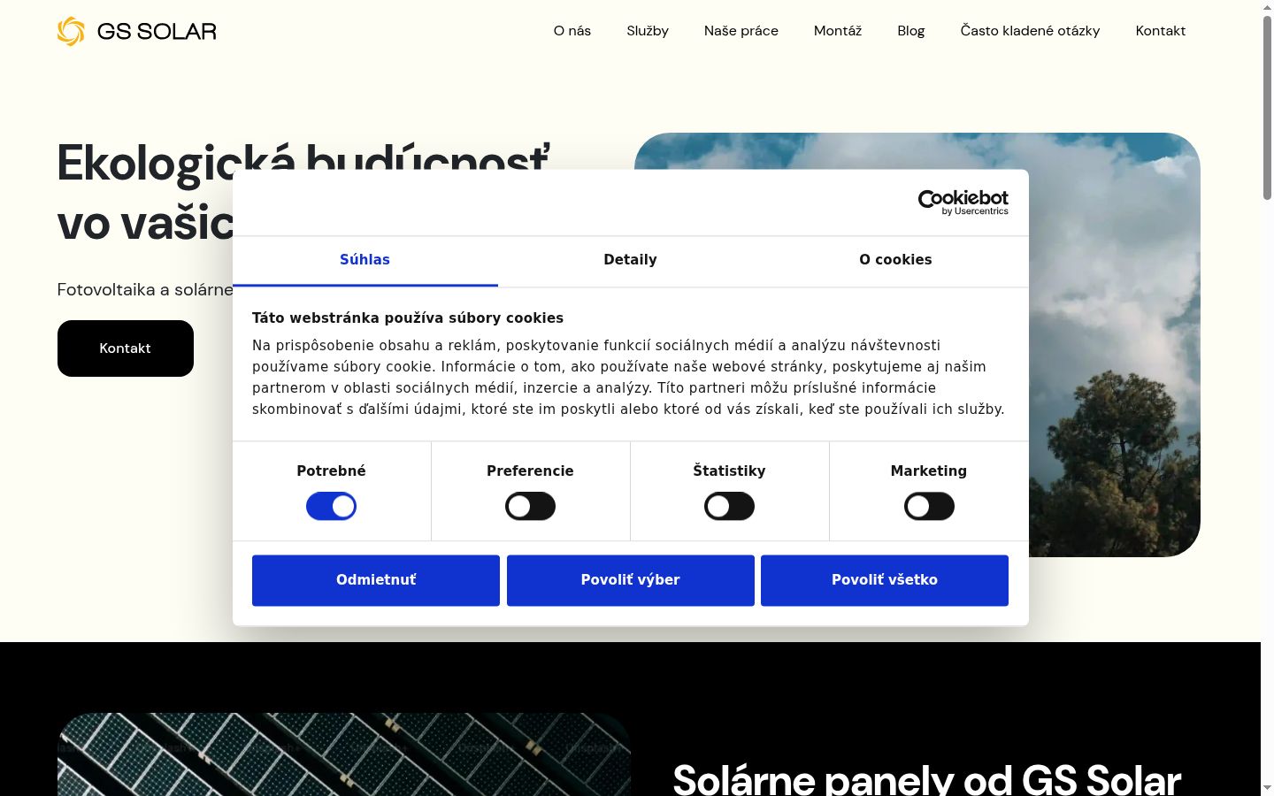 Screenshot tal-banner tal-kunsens muri qabel kwalunkwe interazzjoni