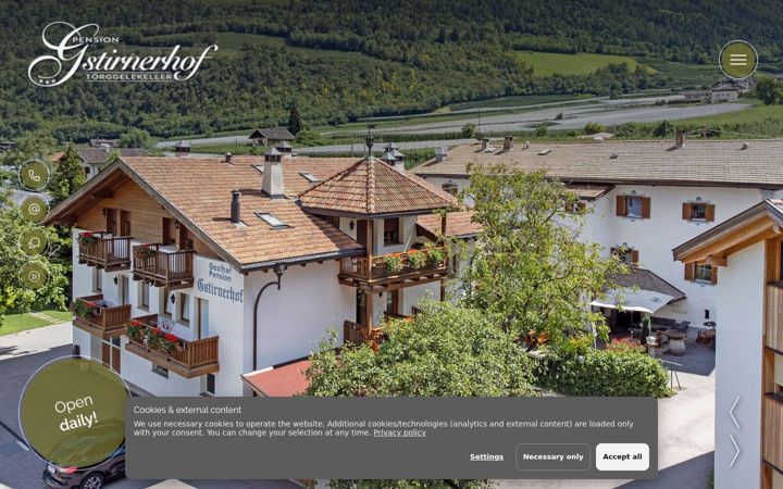 Screenshot of gstirnerhof.eu