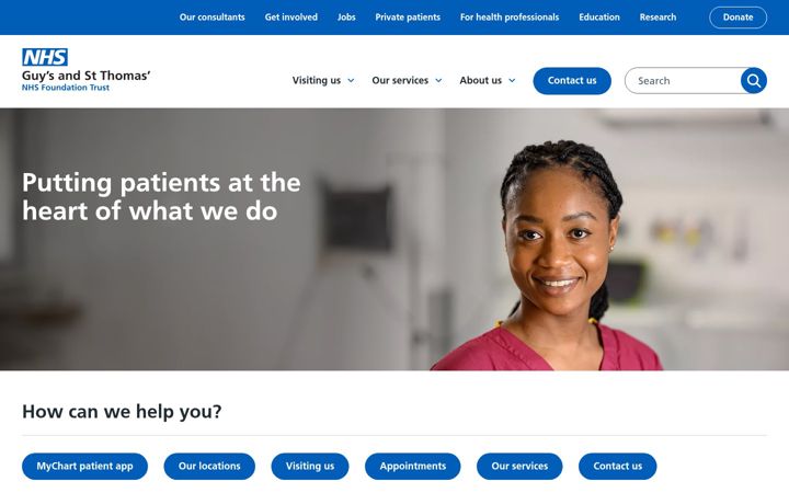 Képernyőkép: gstt.nhs.uk