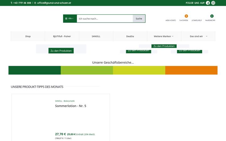 Screenshot of gsund-und-schoen.at