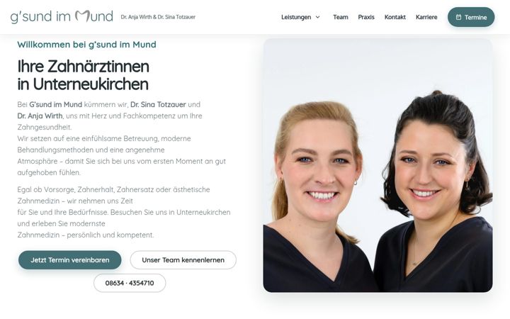 Screenshot of gsundimmund.de