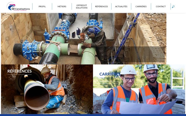 Skärmbild av gt-canalisations.fr