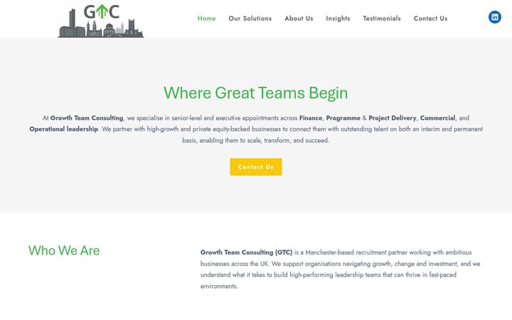 Screenshot of gt-consulting.co.uk